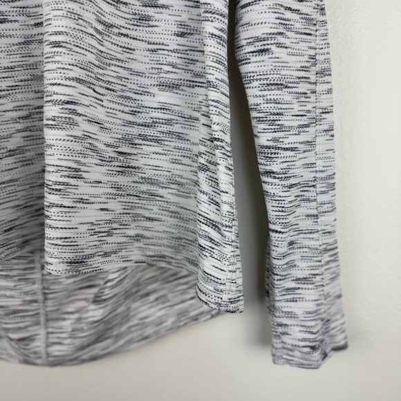 Lululemon Meant To Move Long Sleeve Shirts Tiger Space Dye Black White Womens 10 - Picture 6 of 11